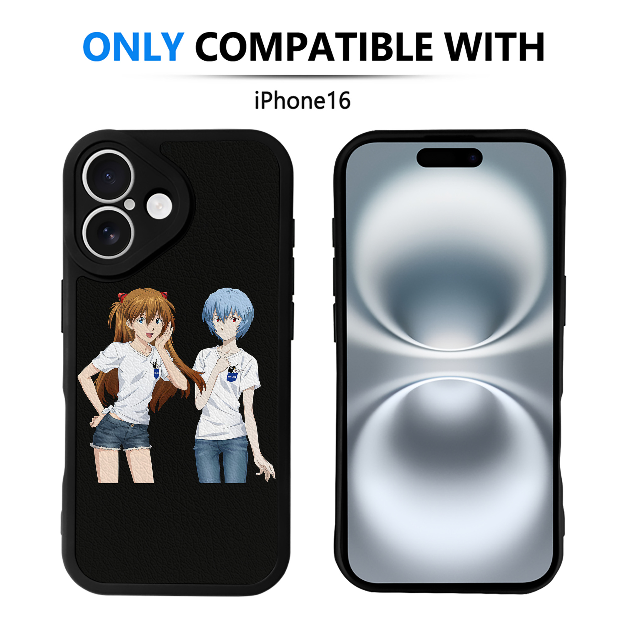 （画像用） EVA 新世紀エヴァンゲリオン 【iPhone 16シリーズ対応】シリコンスマホケース（レザー調） 材質：シリコン